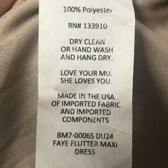 Show Me Your Mumu Chiffon Faye Flutter Sleeves Maxi Dress Size XL NWT - Picture 6 of 6